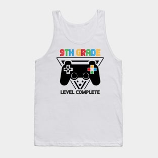 9th Grade Level Complete Graduation Gamer Boys Kids Tank Top